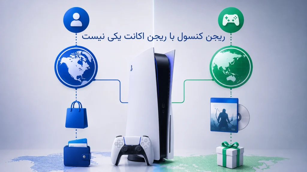 تشخیص ریجن اکانت و ریجن کنسول